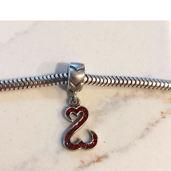 Kay Jewelers Silver and Red open heart charm Jane Seymour - Picture 3 of 6